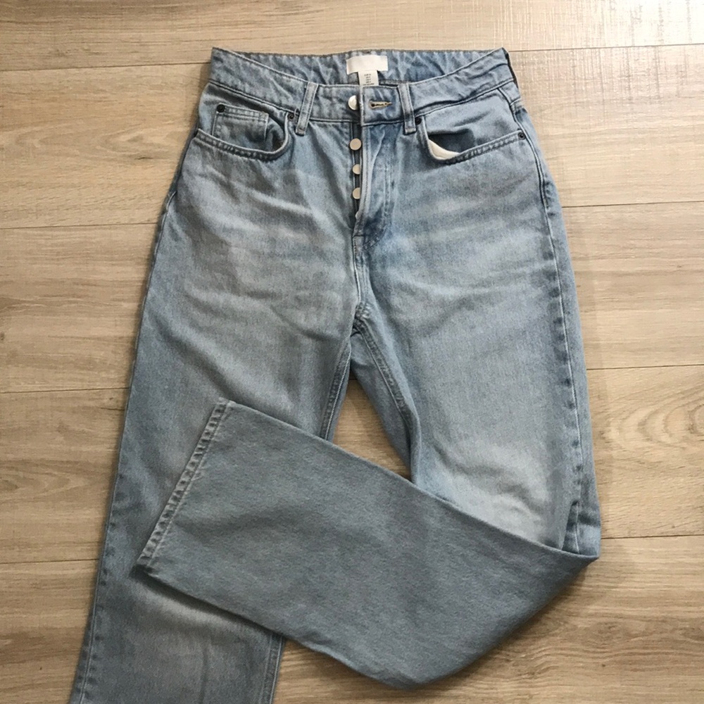 H&M Blue Straight Fit Denim Jeans